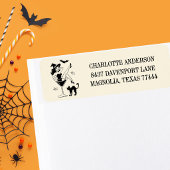 Retouradres Heks Bachelorette Halloween Etiket