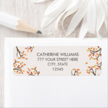 Retouradres Herfstbladeren Herfst takken