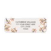 Retouradres Herfstbladeren Herfst takken Etiket (Voorkant)