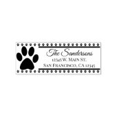 Retouradres Hond Kat Pawprint Familienaam Rubberstempel (Afrduk)