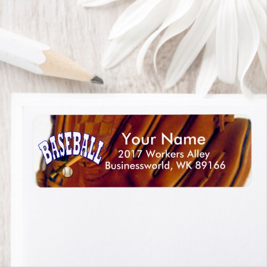 Retouradres honkbalfan etiket (Insitu)