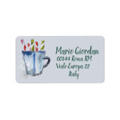 Retouradres Hot Chocolate Peppermint Sticks Etiket (Voorkant)