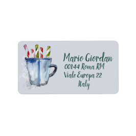 Retouradres Hot Chocolate Peppermint Sticks Etiket