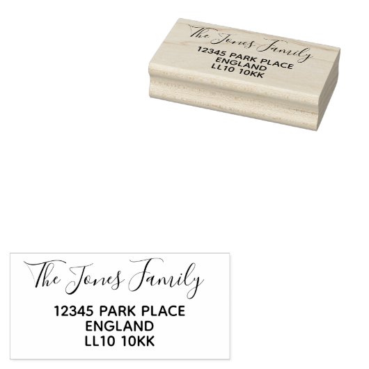 Retouradres Houden Rubber Stempel (Gestempeld)