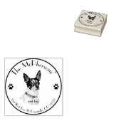 Retouradres huisdierenportret rubberstempel (Gestempeld)