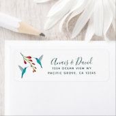 Retouradres Hummingbird Summer Wedding Label (Insitu)