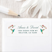 Retouradres Hummingbird Summer Wedding Label (Insitu)