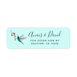 Retouradres Hummingbird Summer Wedding Label