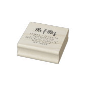 Retouradres Huwelijk Modern Script Mr & Mrs Rubberstempel (Stempel)