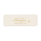 Retouradres Huwelijk Mr. & Mrs. Gold Script Etiket (Voorkant)