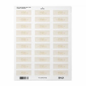 Retouradres Huwelijk Mr. & Mrs. Gold Script Etiket (Full Sheet)