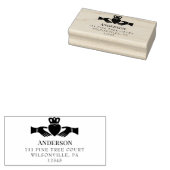 Retouradres Ierse Claddagh-ring Rubberstempel (Gestempeld)