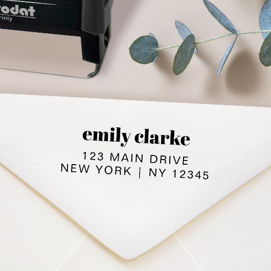 Retouradres | Informele minimalistische moderne om Zelfinktende Stempel