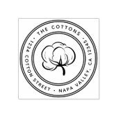 Retouradres katoenboutpictogram rubberstempel (Afrduk)