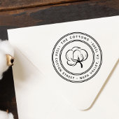 Retouradres katoenboutpictogram rubberstempel