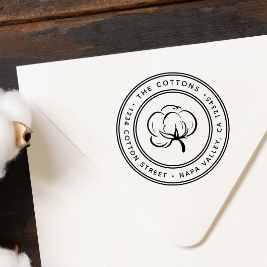 Retouradres katoenboutpictogram  zelfinktende stempel