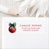 Retouradres kerst-babyborrel etiket (Insitu)