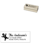 Retouradres Kerst Gemberkoekman Rubberstempel (Gestempeld)