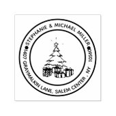 Retouradres Kerstboom Zelfinktende Stempel (Design)