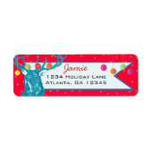 Retouradres kerstbuck Deer Etiket (Voorkant)