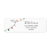 Retouradres kerstlampje etiket (Voorkant)