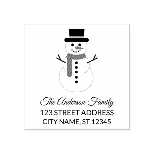 Retouradres | Kerstman gepersonaliseerd Rubberstempel (Afrduk)