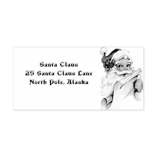 Retouradres Kerstman Noordpool Rubberstempel (Afrduk)