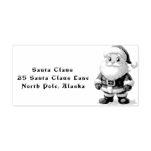 Retouradres Kerstman Noordpool Rubberstempel (Afrduk)