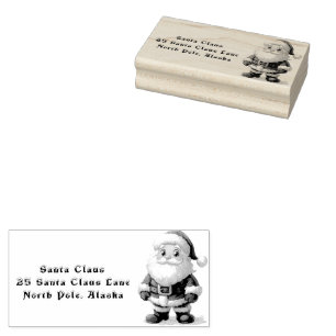 Retouradres Kerstman Noordpool Rubberstempel
