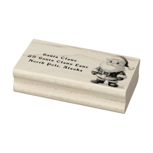 Retouradres Kerstman Noordpool Rubberstempel (Stempel)