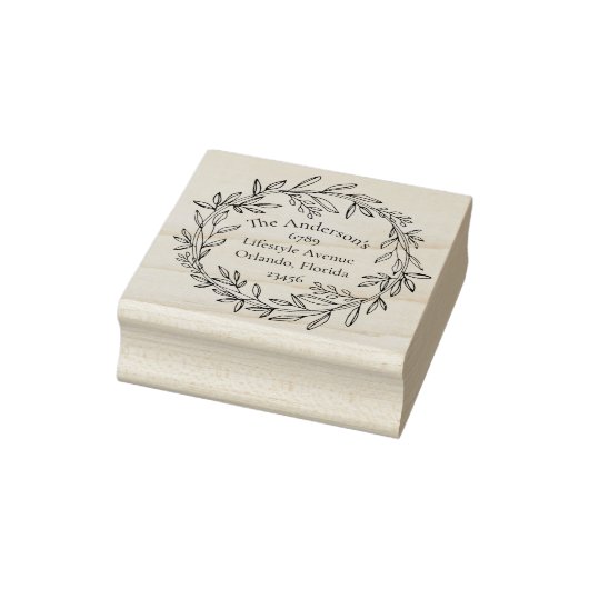 Retouradres Kerstmis Botanisch Rubberstempel (Stempel)