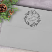 Retouradres Kerstmis Botanisch Rubberstempel