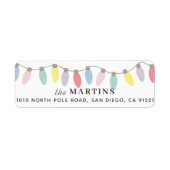 Retouradres kerstverlichting pasta etiket (Voorkant)