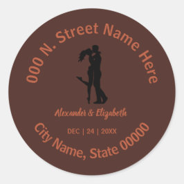 Retouradres Klassiek donker en rijk Ronde Sticker