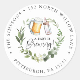 Retouradres Klassieke ronde Sticker