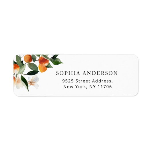 Retouradres klein baby shower etiket (Voorkant)