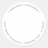 Retouradres Koppelfoto gepersonaliseerd Ronde Sticker (Voorkant)