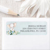 Retouradres label blauw lephant (Insitu)