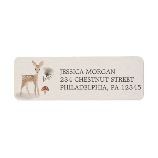 Retouradres Label Boho Woodland (Voorkant)