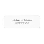 Retouradres label bruiloft. (Voorkant)