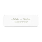 Retouradres label bruiloft. (Voorkant)