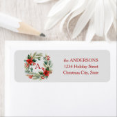 Retouradres label Kerstkrans (Insitu)