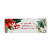 Retouradres label Kerstkrans