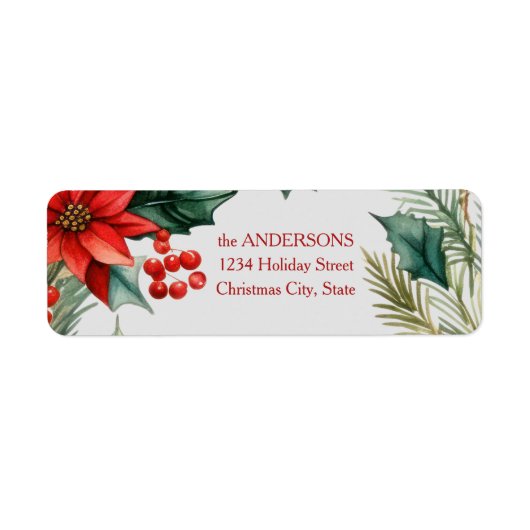 Retouradres label Kerstkrans (Voorkant)