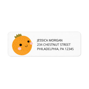 Retouradres label Little Cutie Citrus