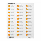 Retouradres label Little Cutie Citrus (Full Sheet)