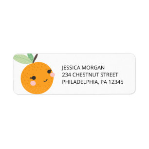 Retouradres label Little Cutie Citrus