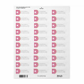 Retouradres label Modern donut roze (Full Sheet)