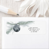 Retouradres label Navy Bauble kerstboom (Insitu)