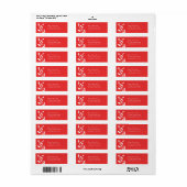 Retouradres label/papaverrood bloeien etiket (Full Sheet)